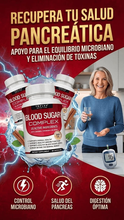 Blood Sugar Suplemento natural para controlar niveles de glucosa 60 cáps