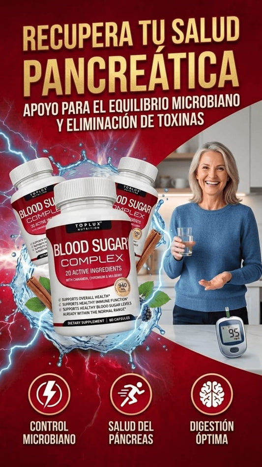 Blood Sugar Suplemento natural para controlar niveles de glucosa 60 cáps